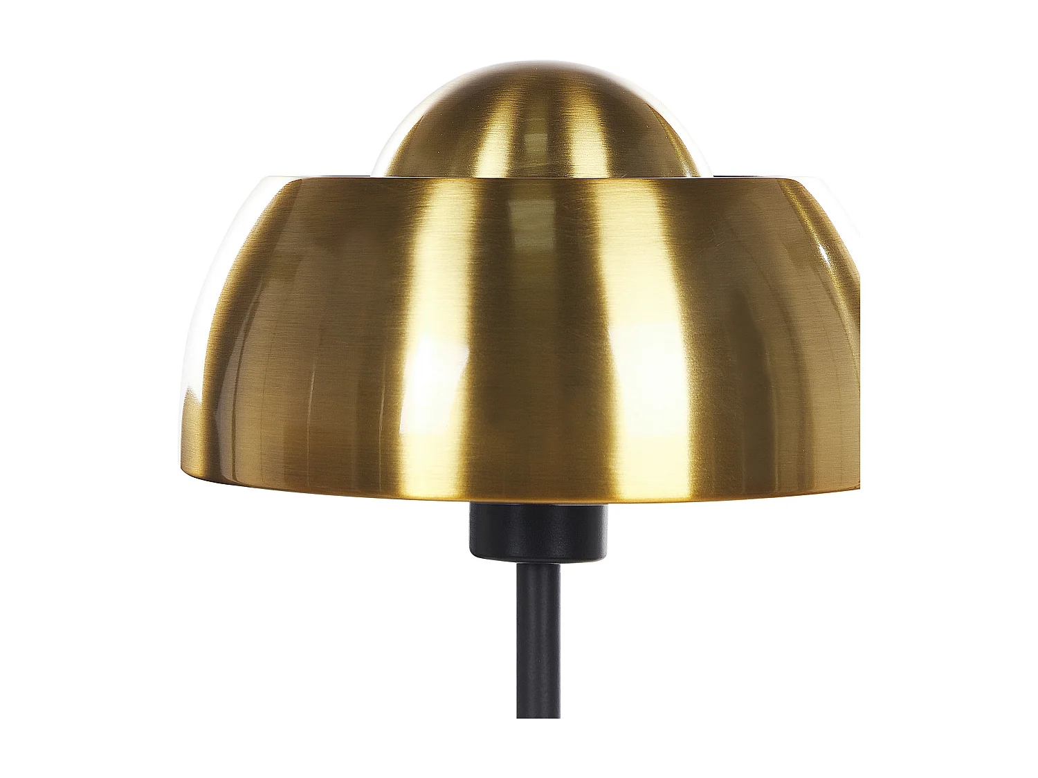 Moderne Stehlampe schwarz / gold aus Stahl Dekolampe 148 cm Senette