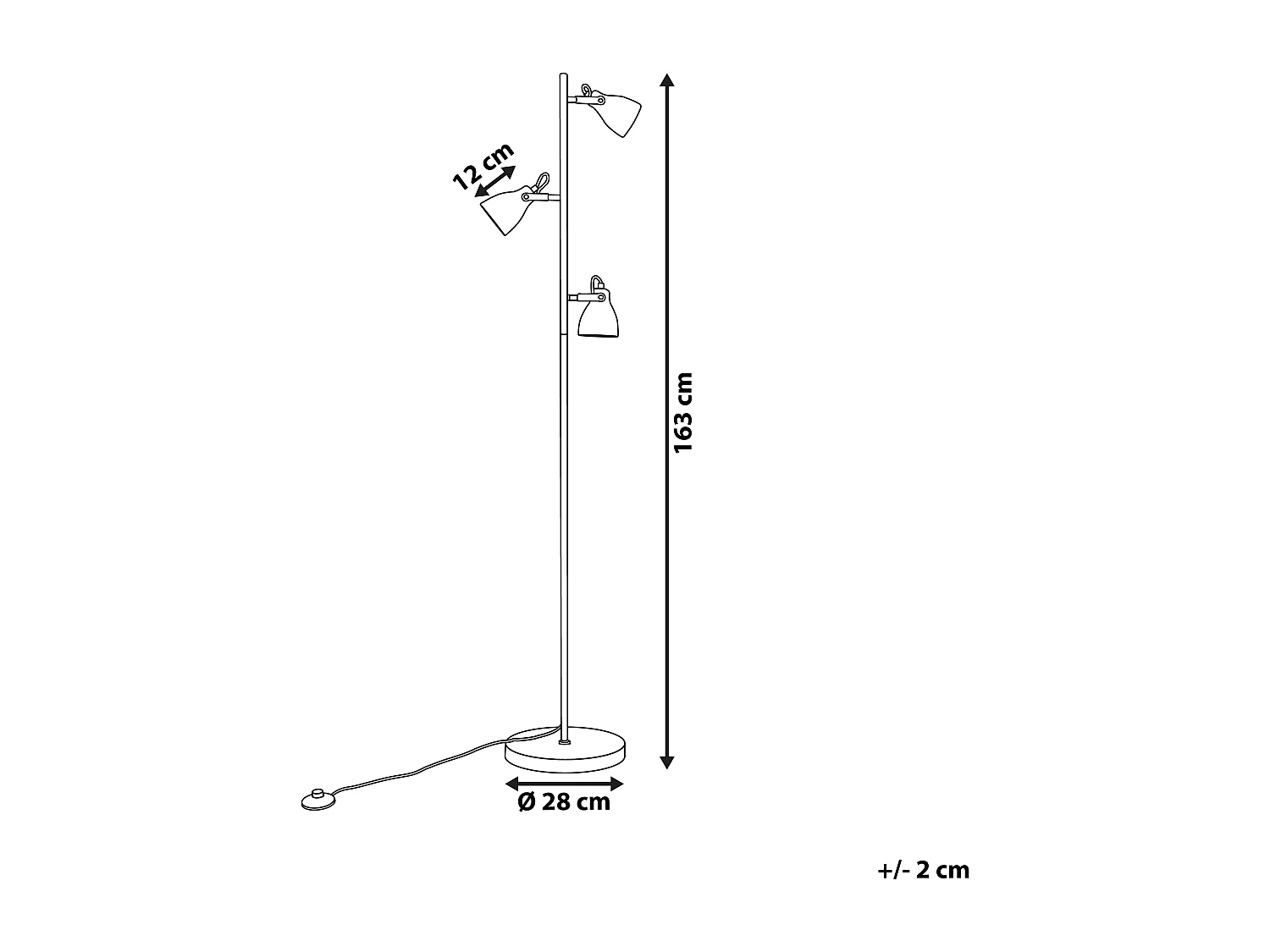 Lampa podłogowa MISTAGO Regulowana Beton Szary