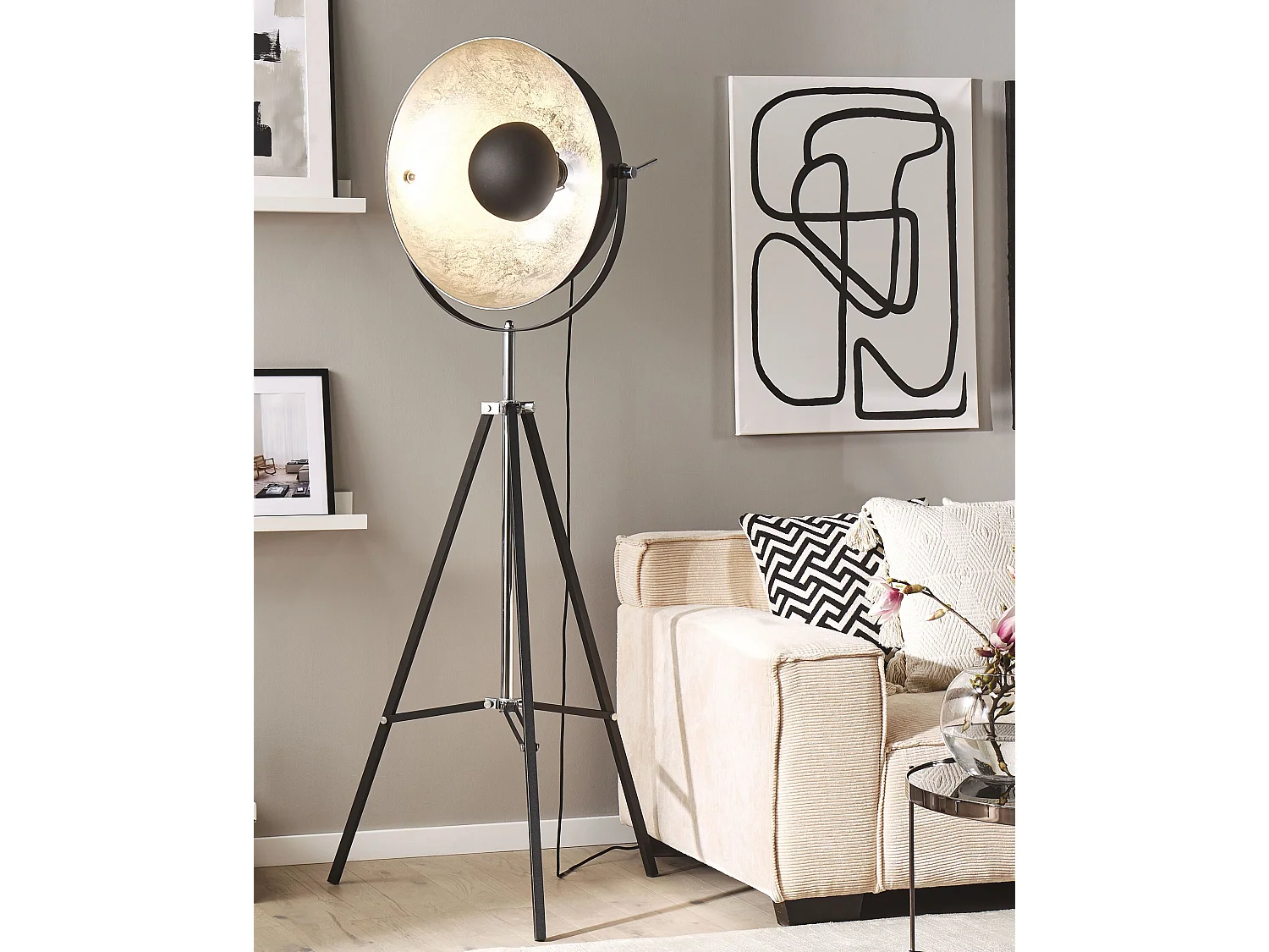 Lampadaire THAMES Métal Noir