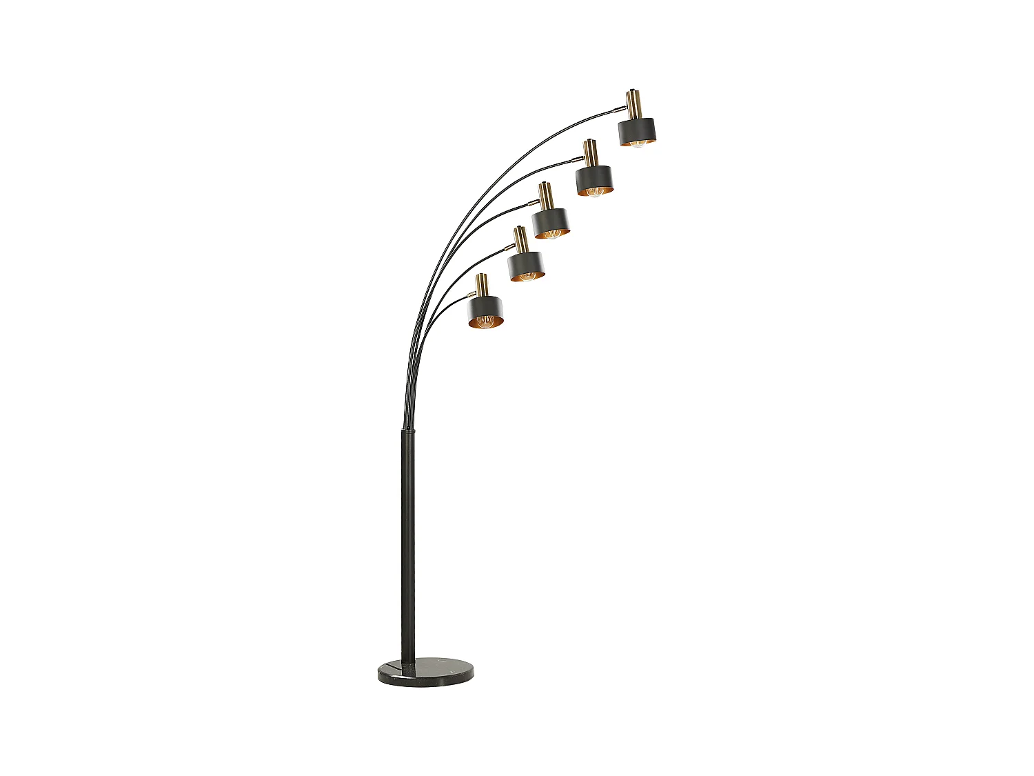 Lampadaire ANBESA Réglable Métal Noir