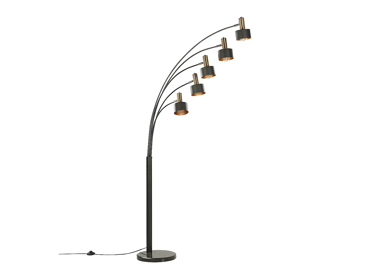 Lampadaire ANBESA Réglable Métal Noir