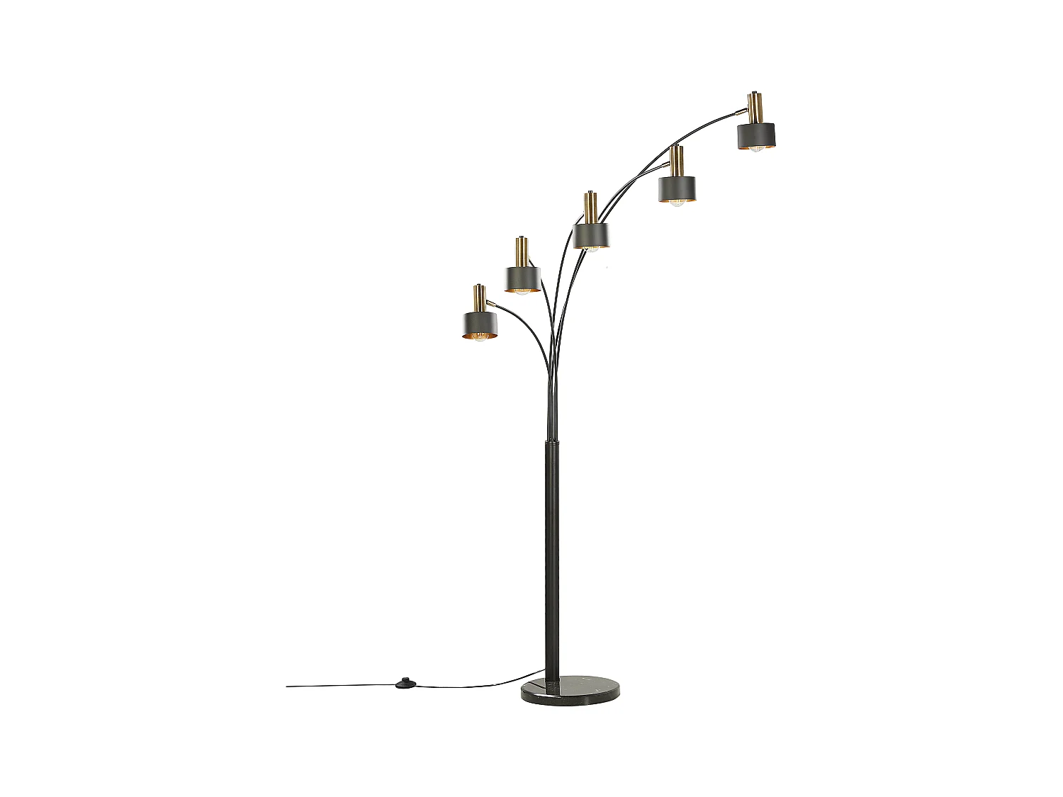 Lampadaire ANBESA Réglable Métal Noir
