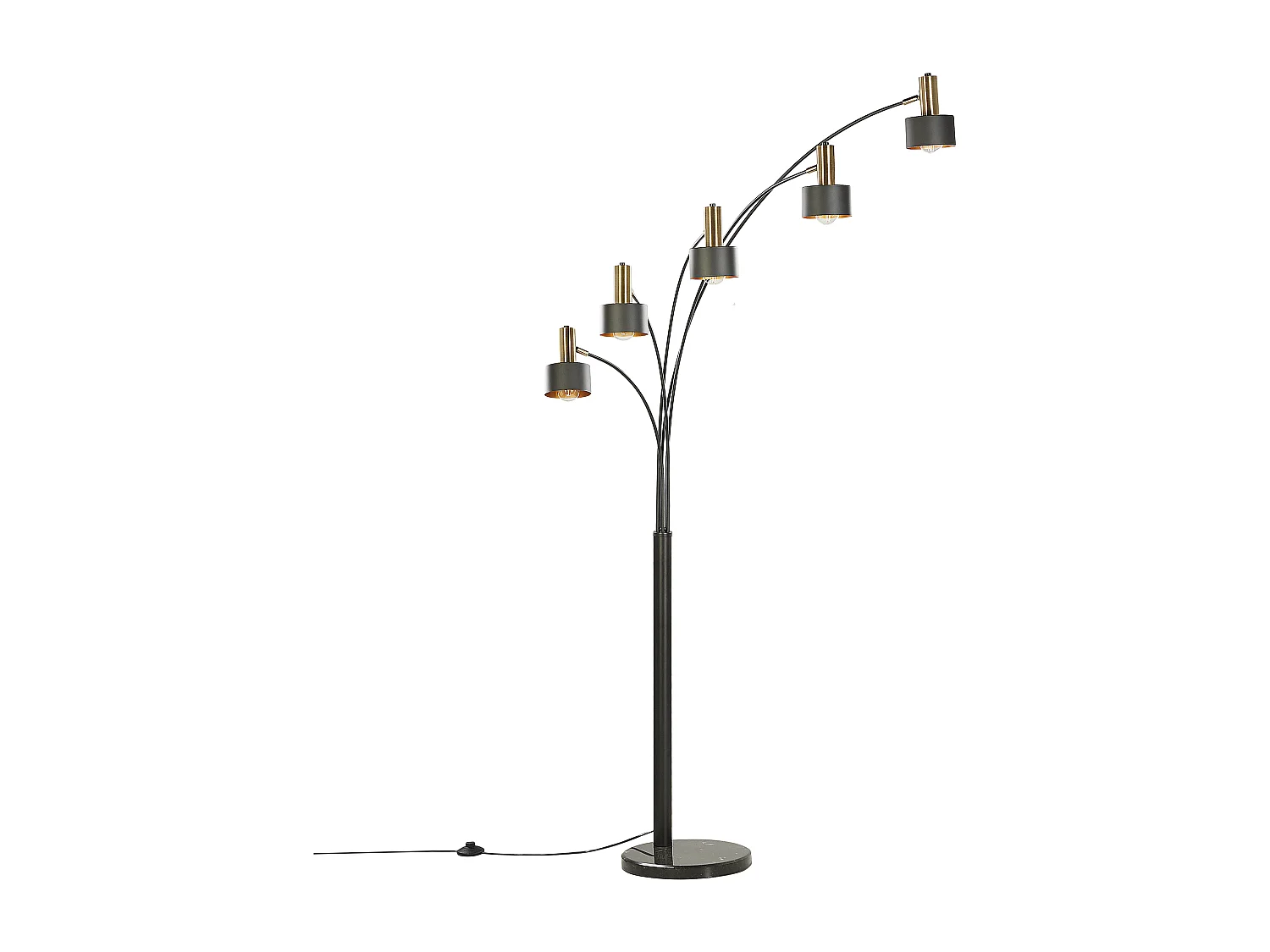 Lampadaire ANBESA Réglable Métal Noir