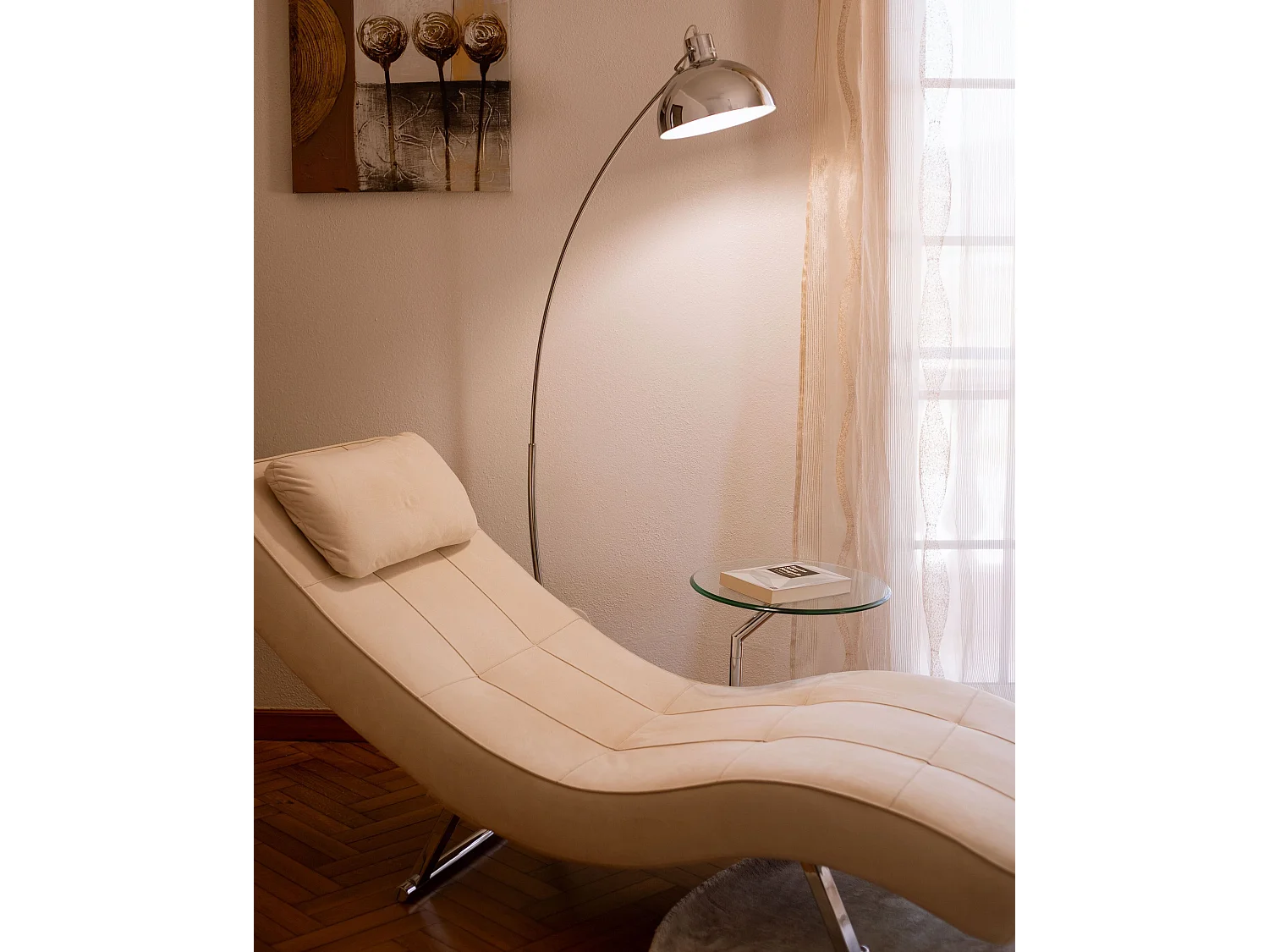 Lampadaire DINTEL Métal Argenté