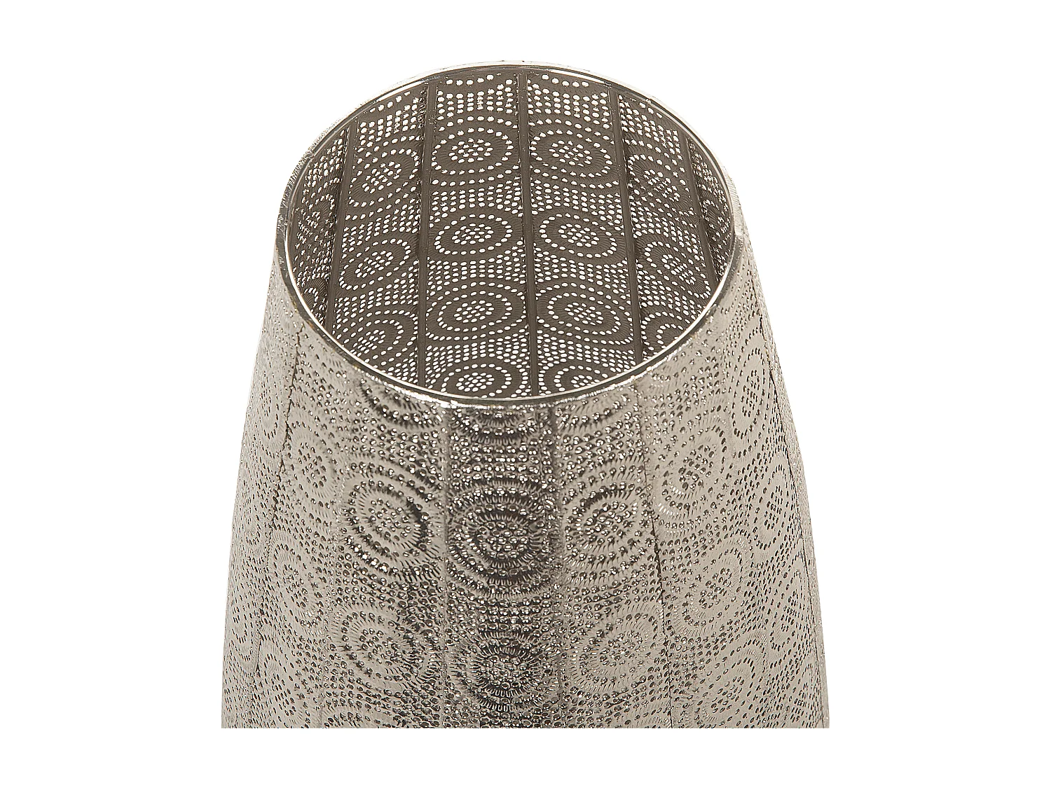 Lanterne de sol marocaine en métal argenté MARINGA