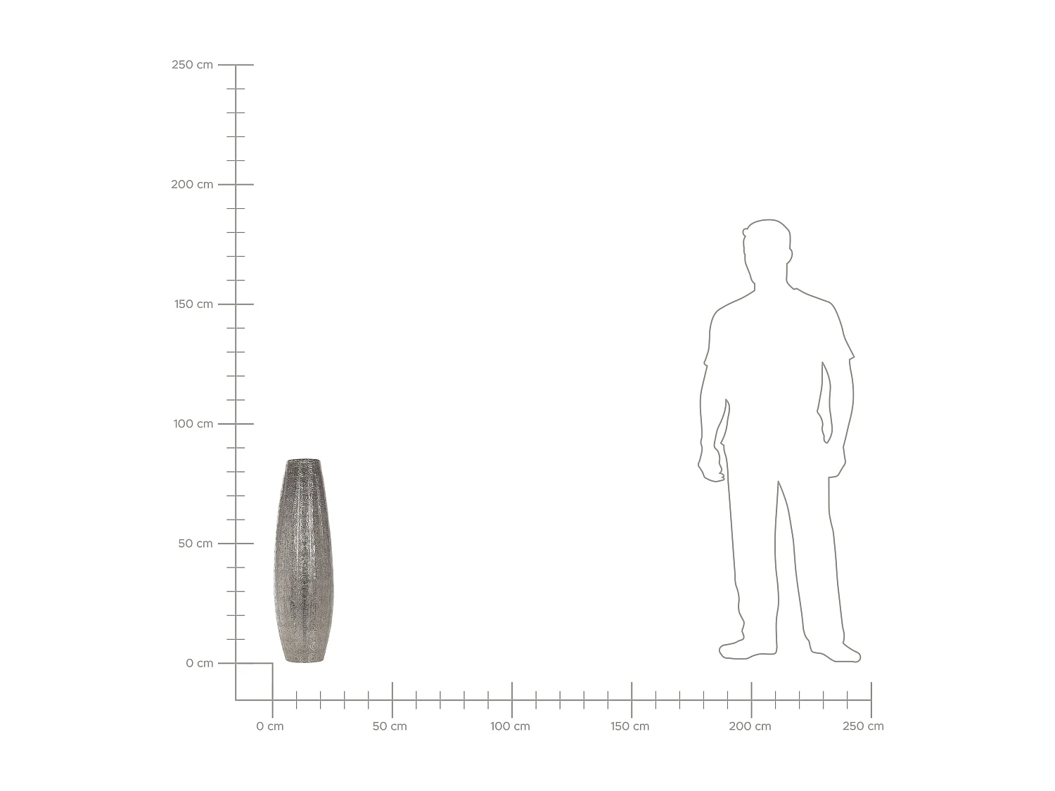 Lanterne de sol marocaine en métal argenté MARINGA