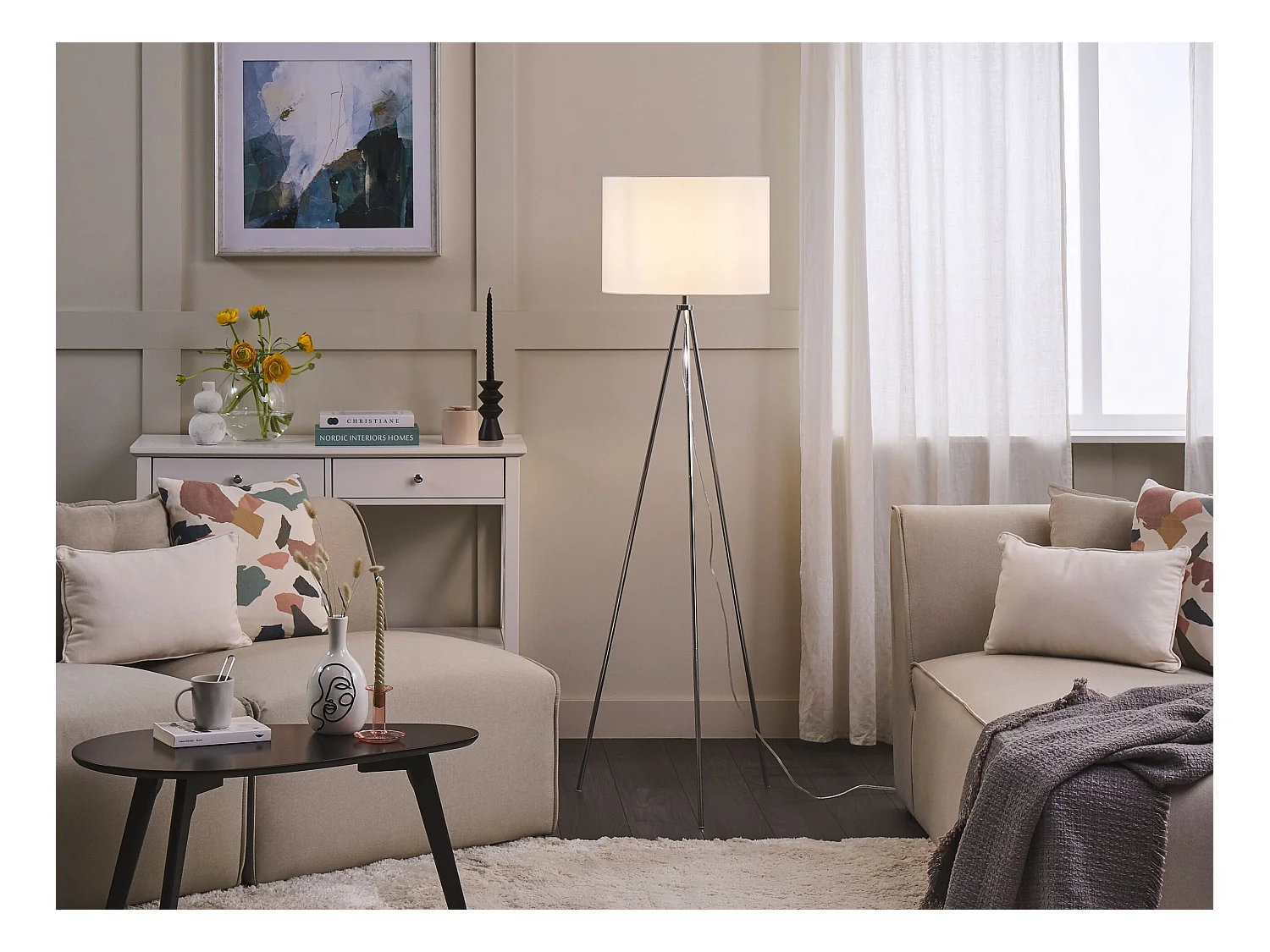 Staande lamp VISTULA Metaal Zilver