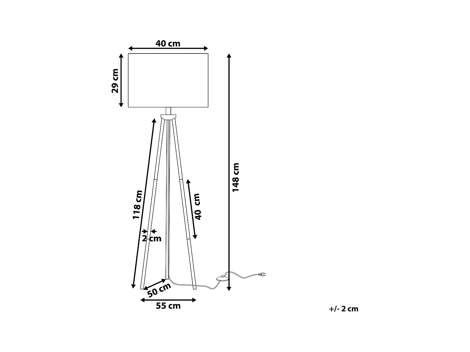 Staande lamp VISTULA Metaal Zilver