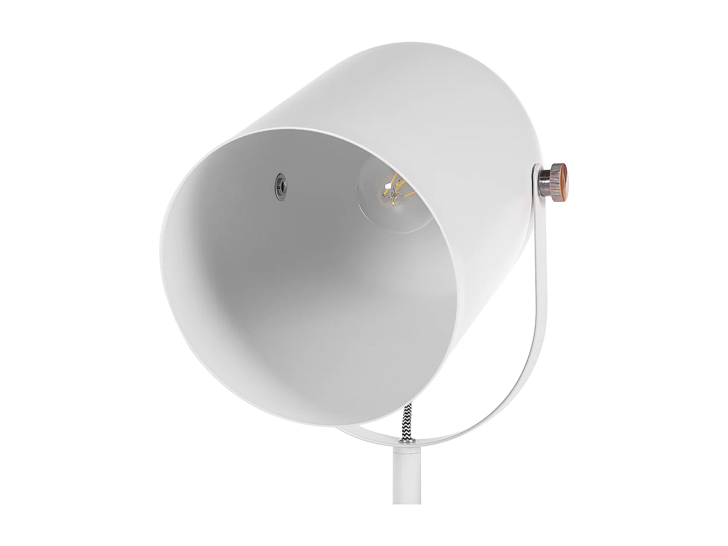 Candeeiro de pé TYRIA Ajustável Metal Branco