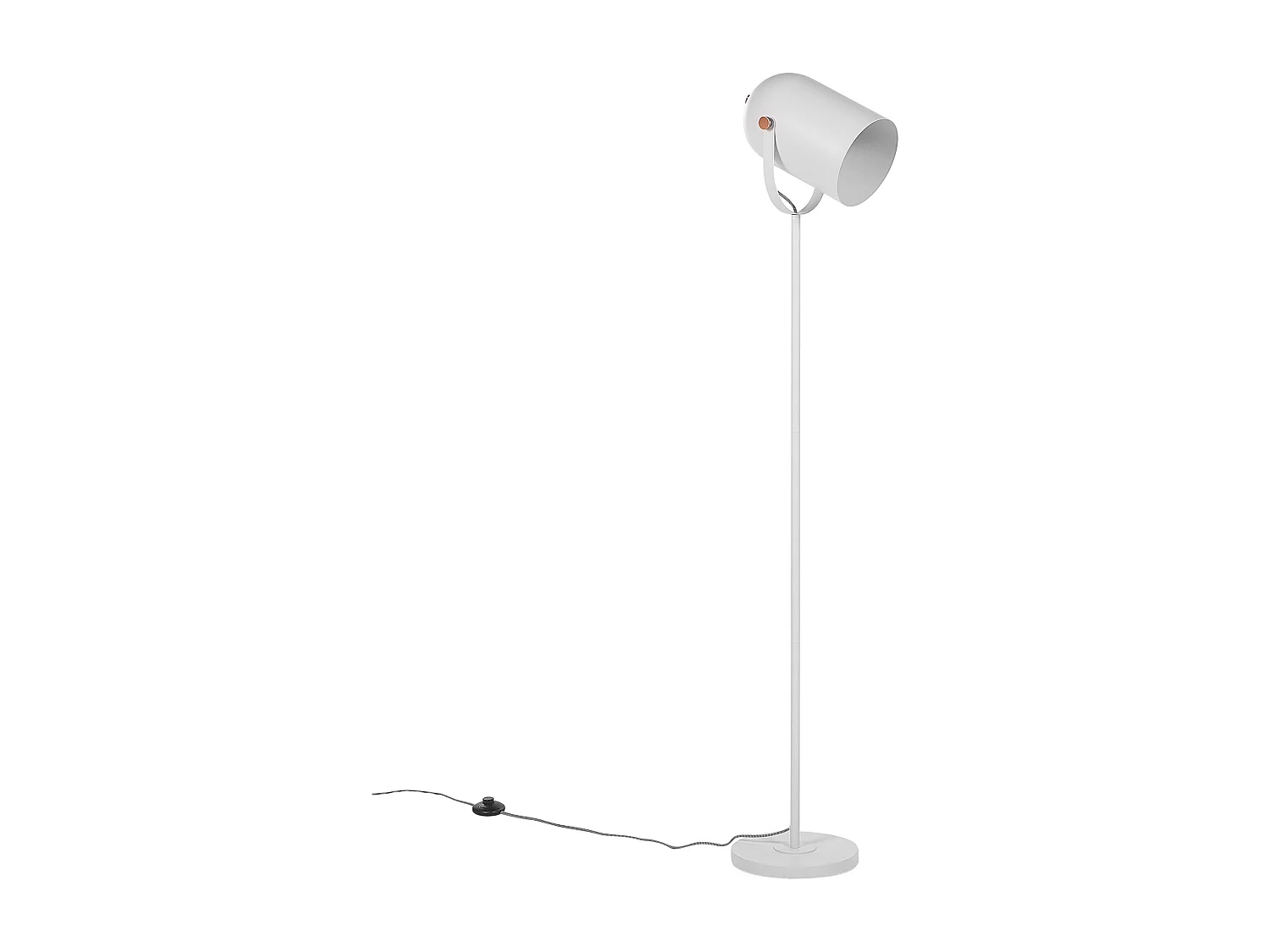 Candeeiro de pé TYRIA Ajustável Metal Branco