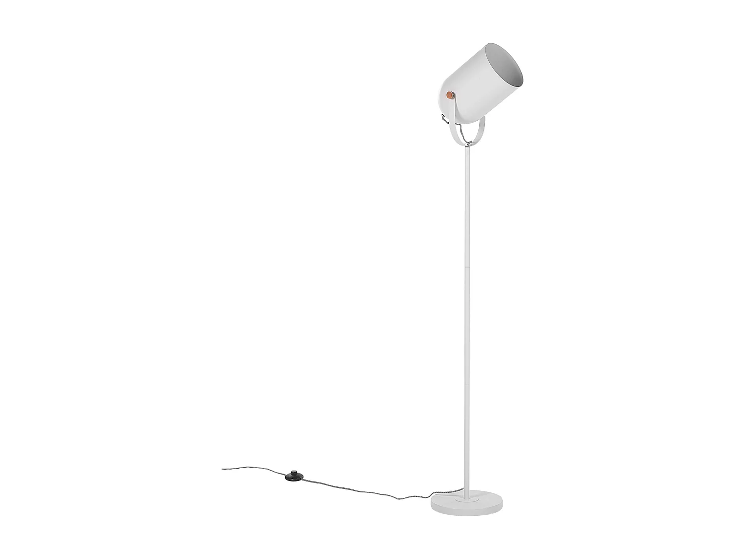 Candeeiro de pé TYRIA Ajustável Metal Branco