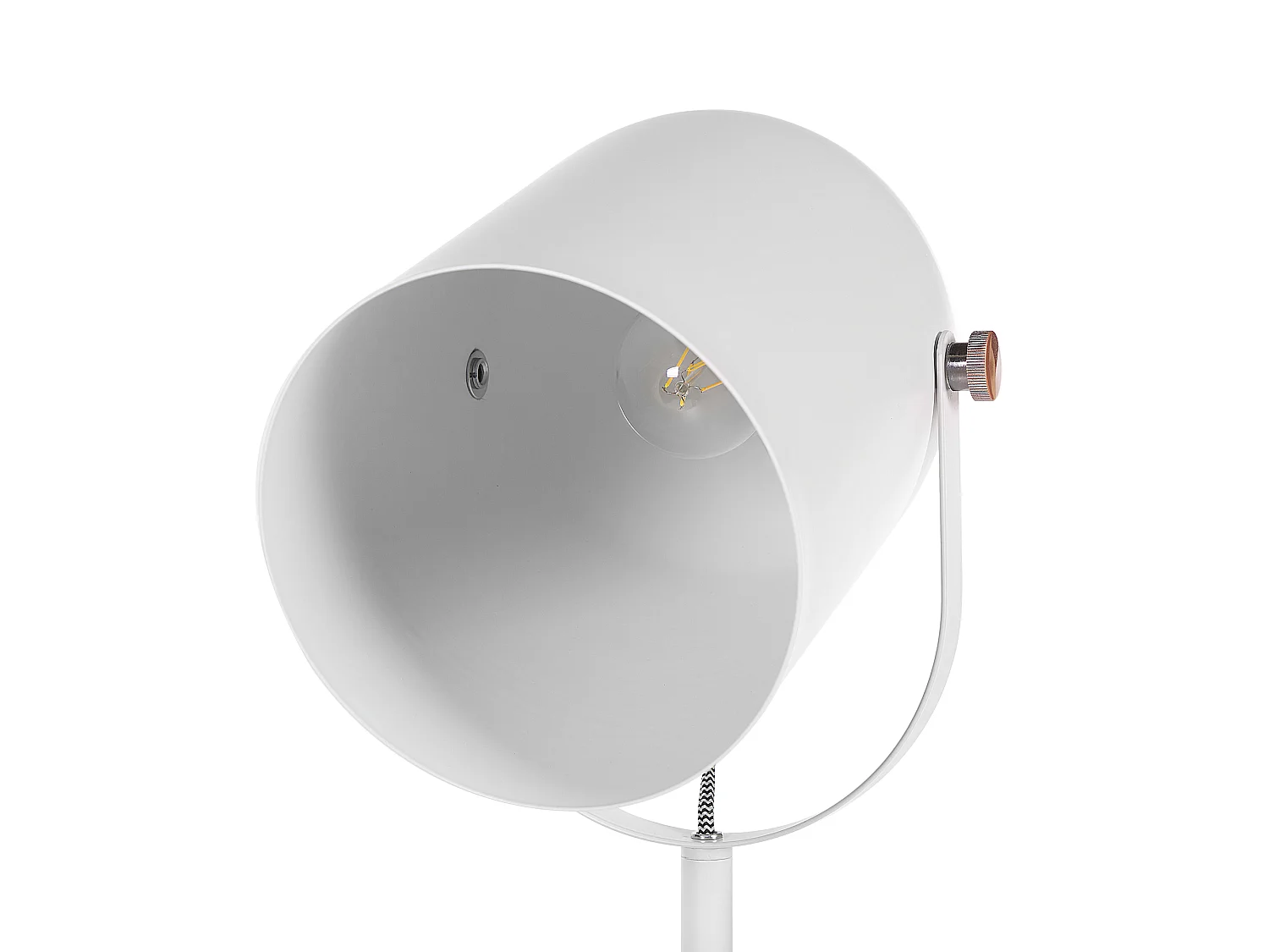Candeeiro de pé TYRIA Ajustável Metal Branco