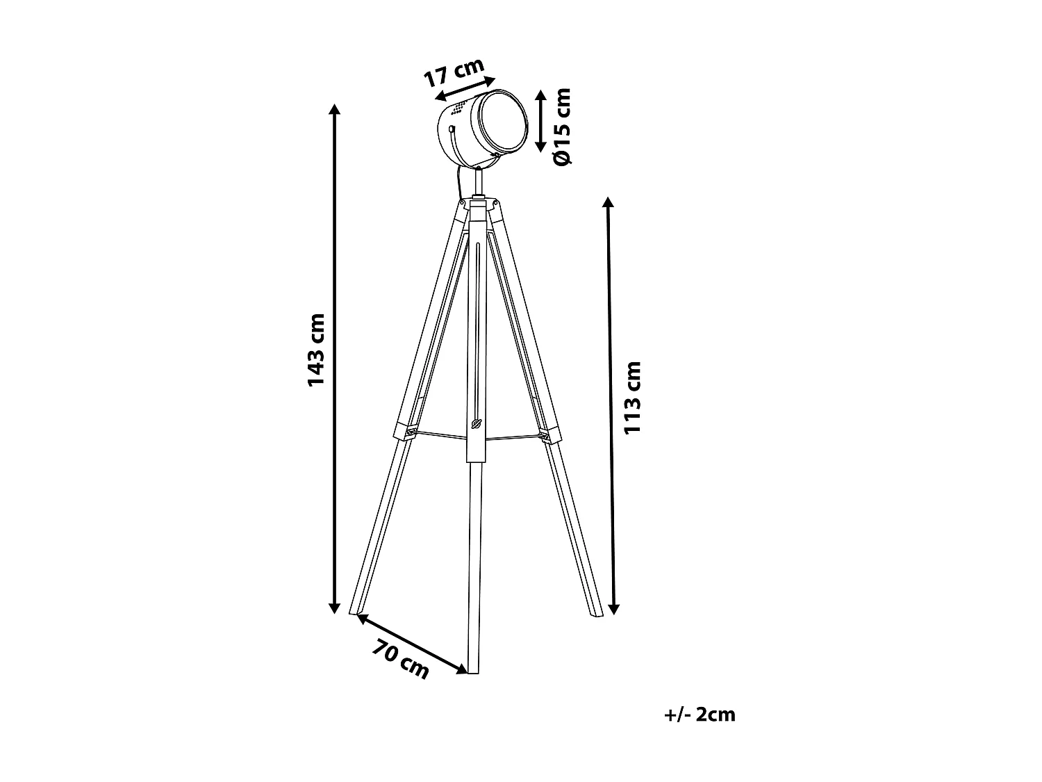 Candeeiro de pé ALZETTE Pinho Branco