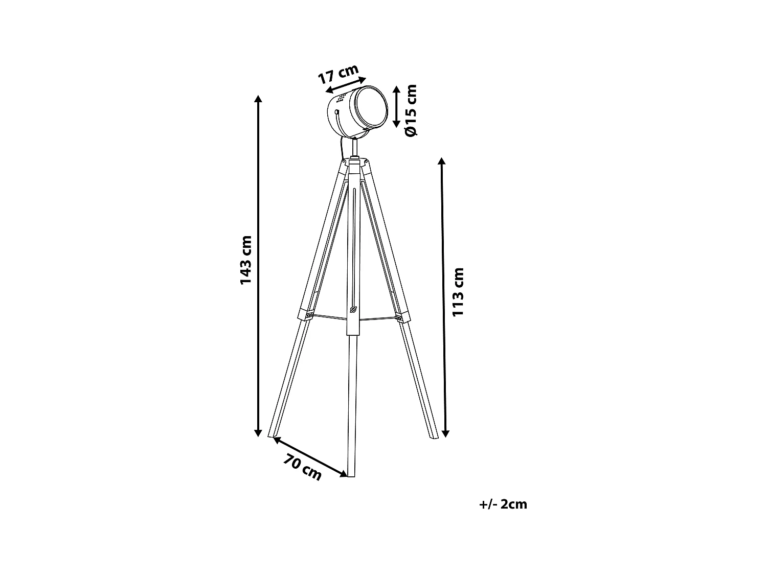 Lámpara de pie ALZETTE Madera de pino Blanco