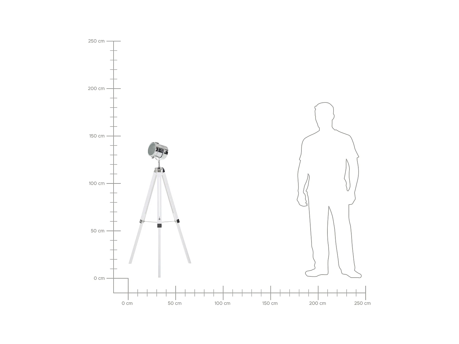 Lámpara de pie ALZETTE Madera de pino Blanco