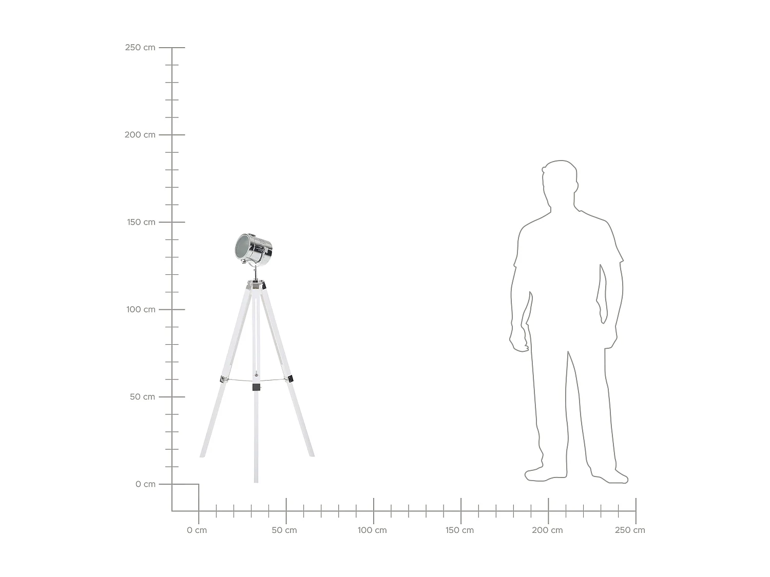 Staande lamp ALZETTE Dennenhout Wit