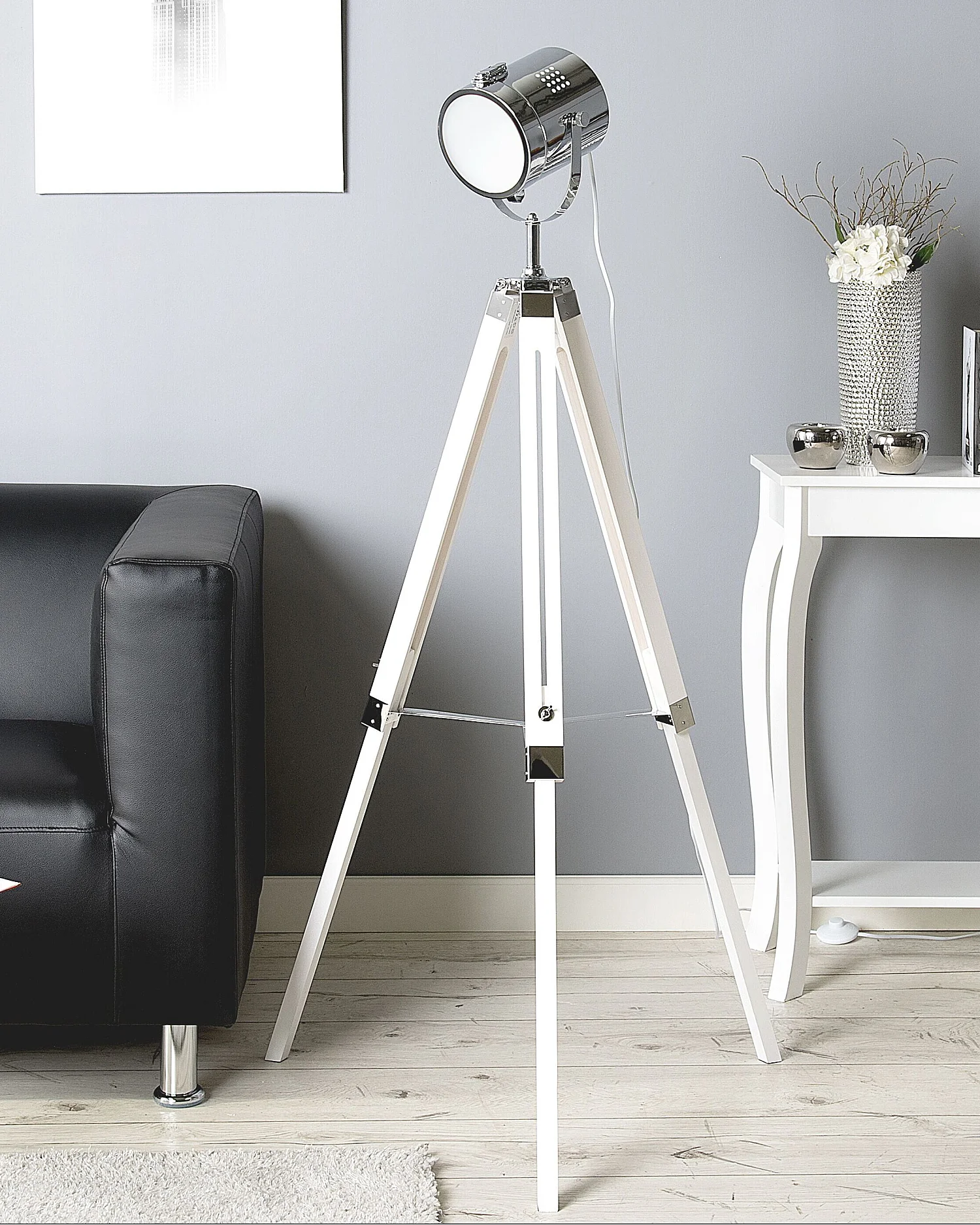 Lampada da pavimento ALZETTE Legno Bianco