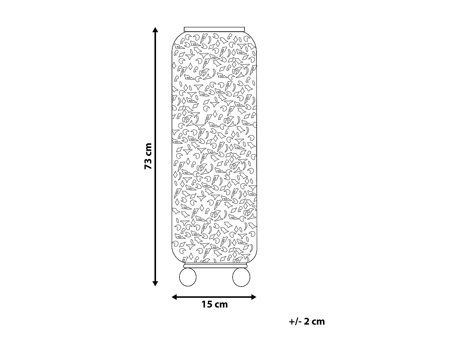 Stehlampe creme-gold 73 cm rund MURES