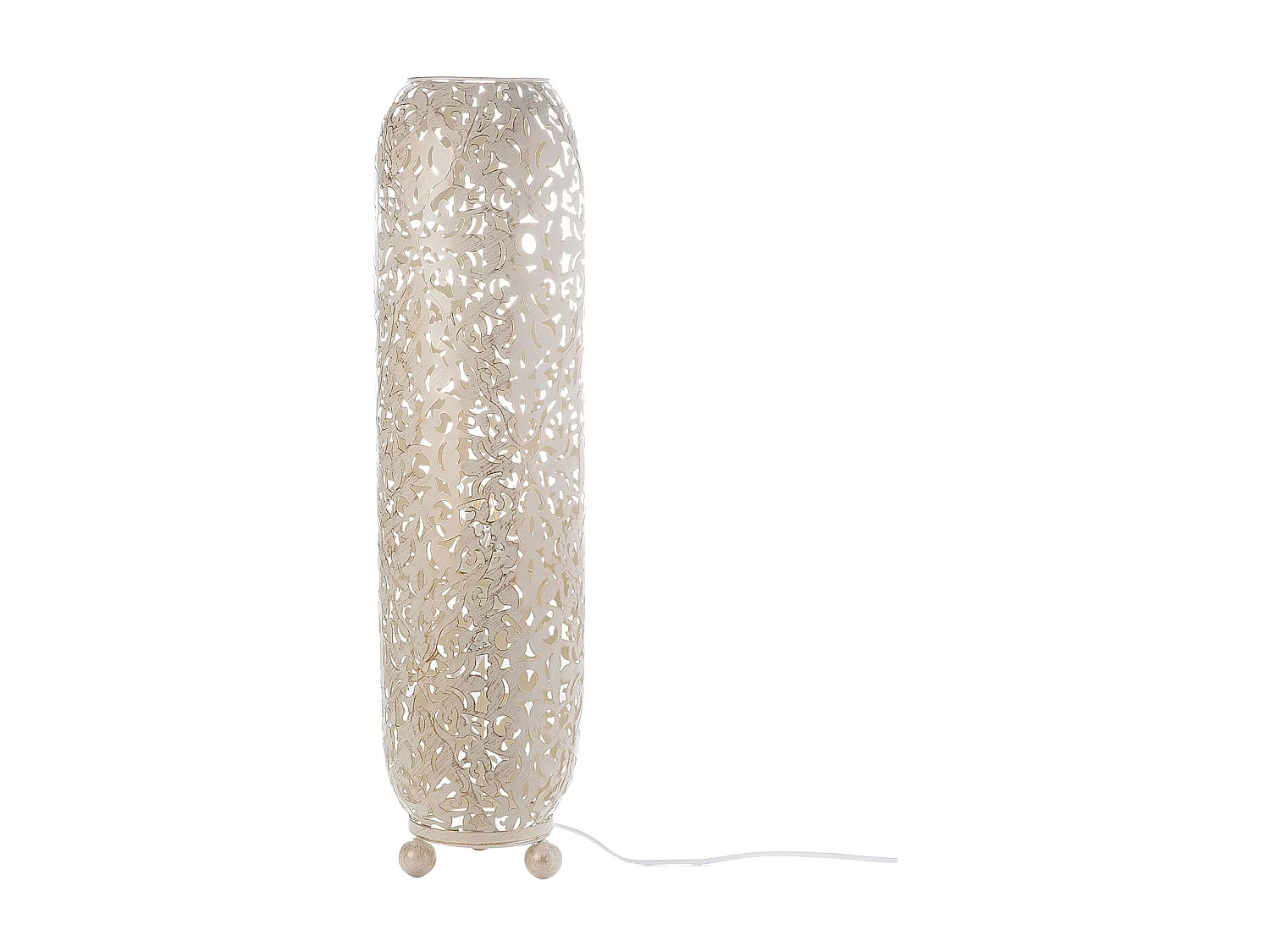 Stehlampe creme-gold 73 cm rund MURES