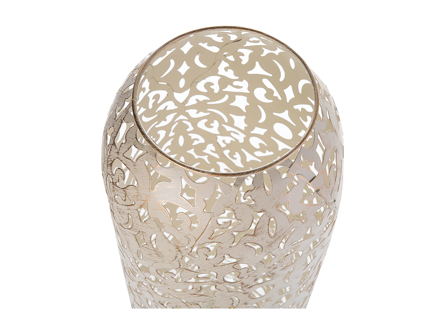 Stehlampe creme-gold 73 cm rund MURES