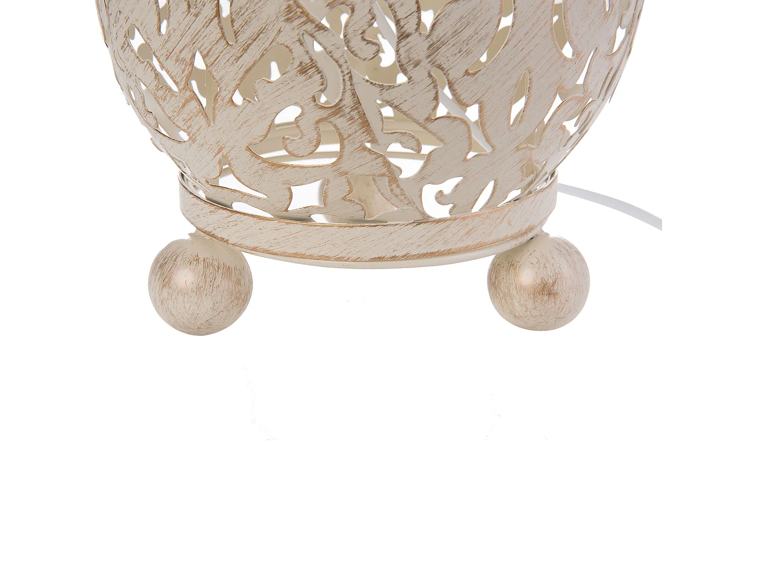 Stehlampe creme-gold 73 cm rund MURES