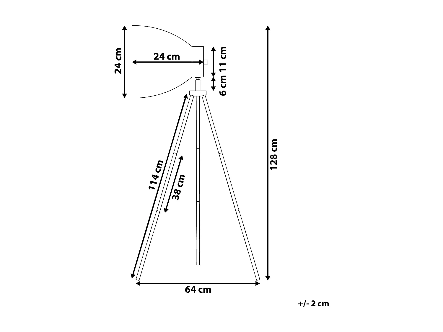 Moderne Stehlampe originelles Gestell Metall schwarz Tamega