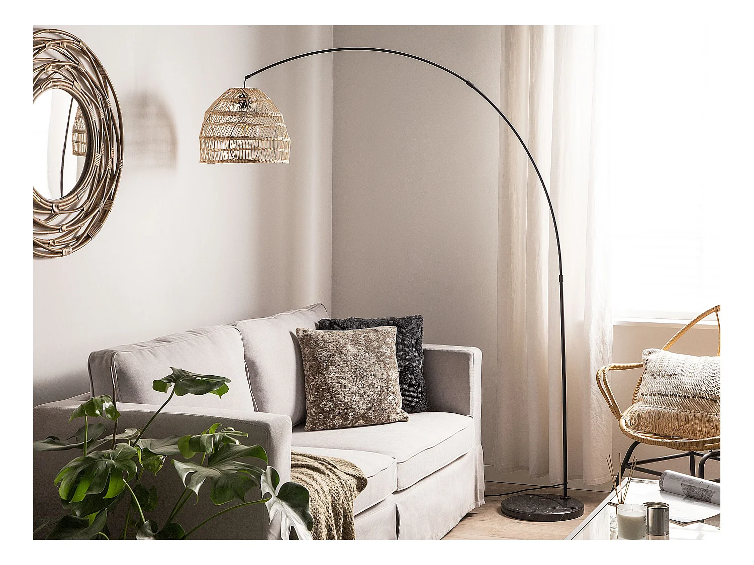 Staande lamp GUAVIARE Rotan Beige