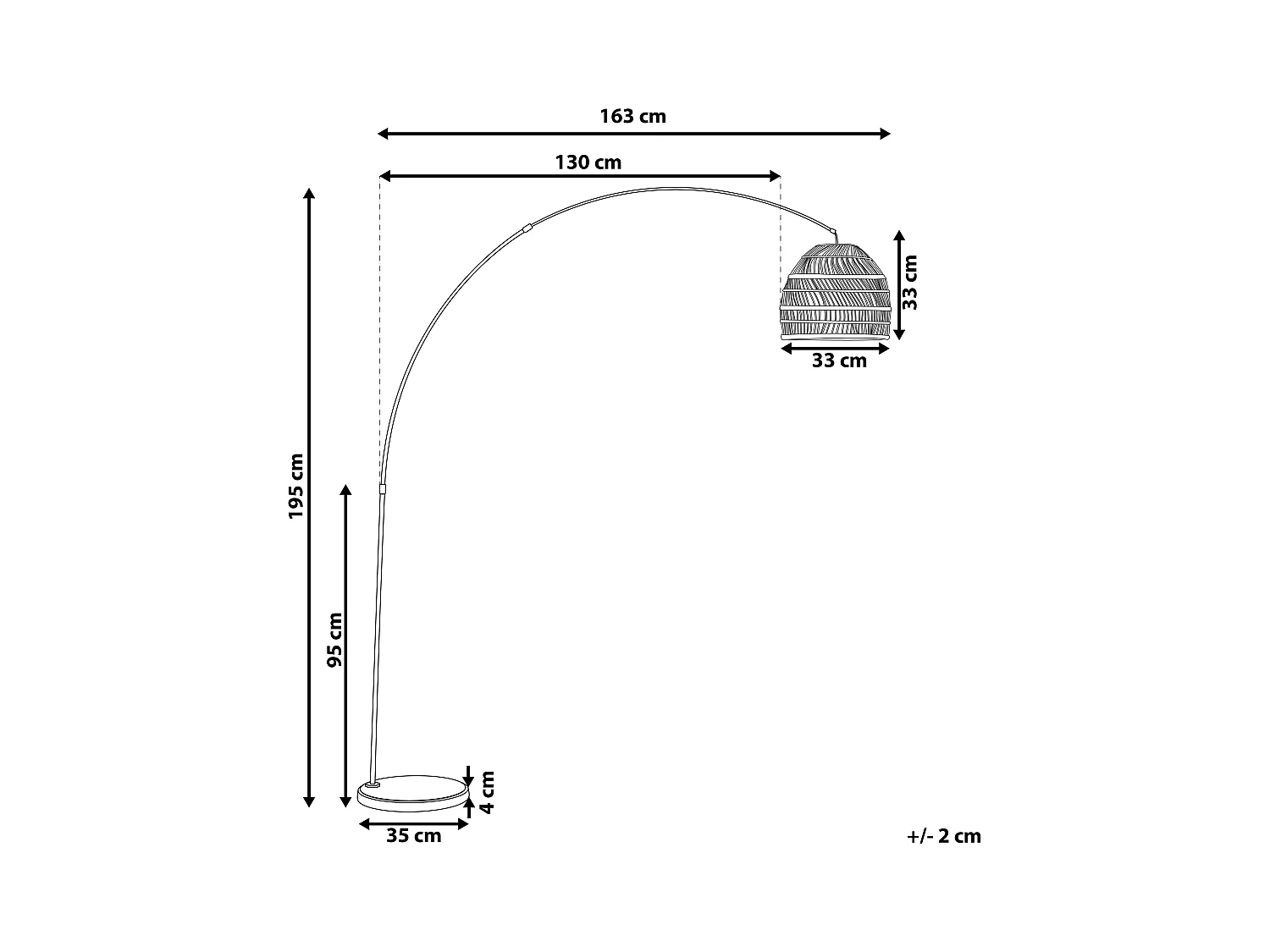 Staande lamp GUAVIARE Rotan Beige