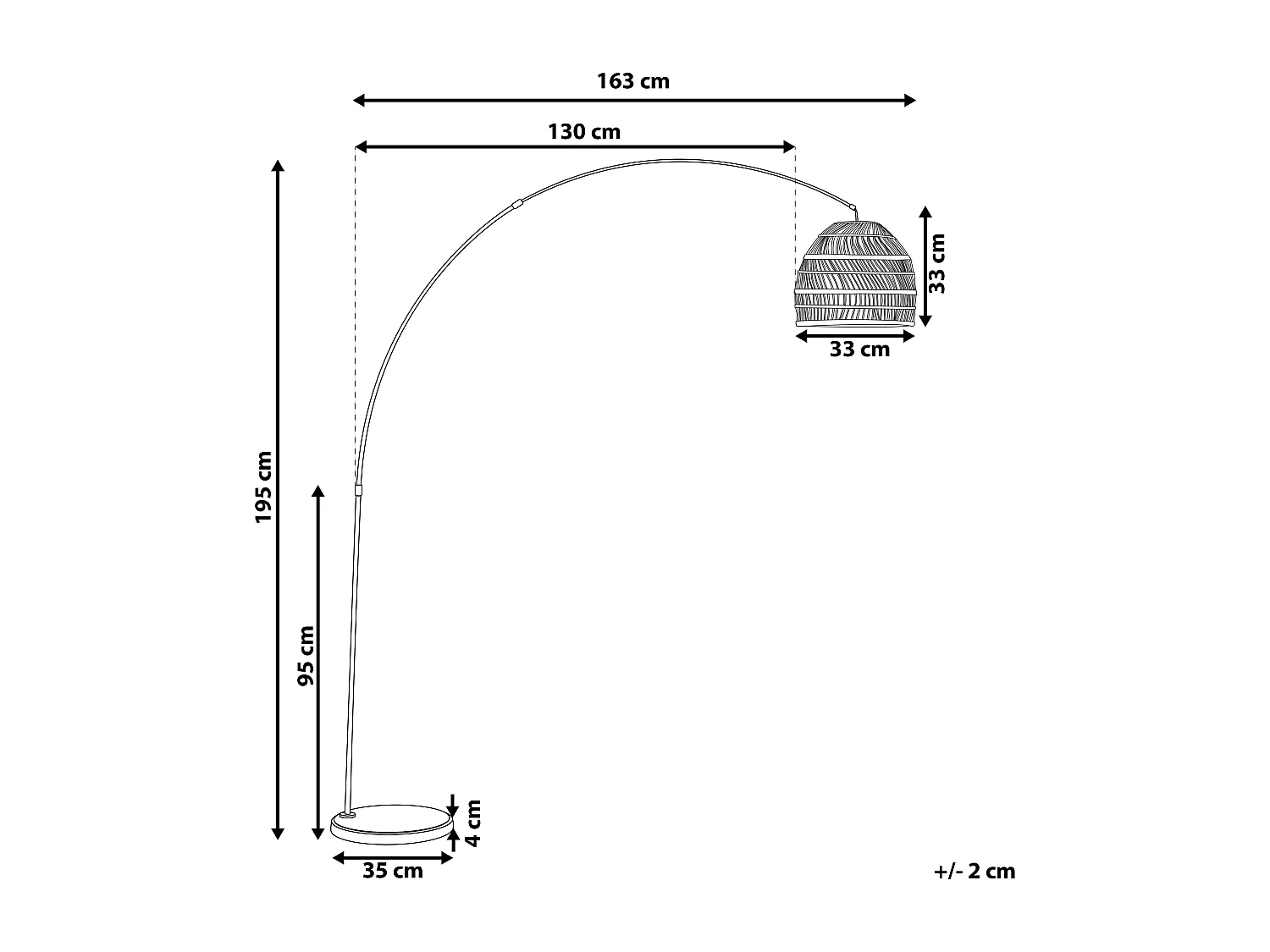 Lampada da pavimento GUAVIARE Rattan Beige