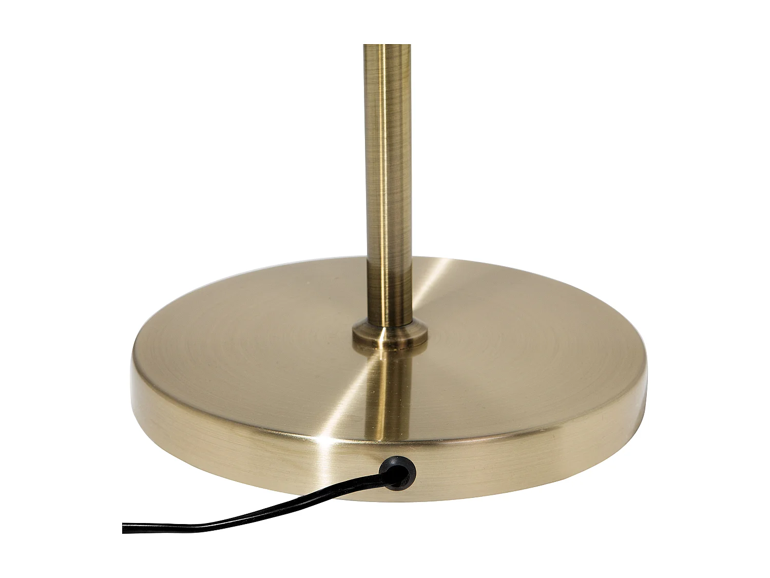 Trendy Stehleuchte im Retro Stil offener Lampenschirm gold Severn