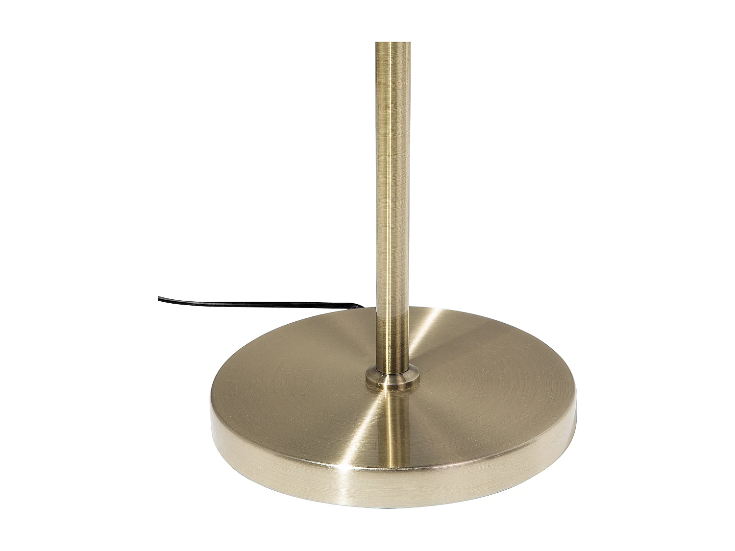 Trendy Stehleuchte im Retro Stil offener Lampenschirm gold Severn