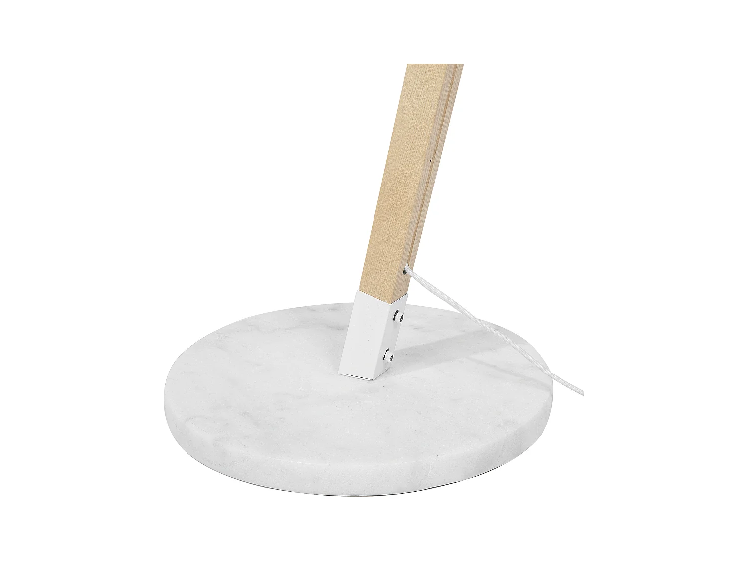 Lampada da pavimento HETTON Regolabile Legno di quercia Bianco