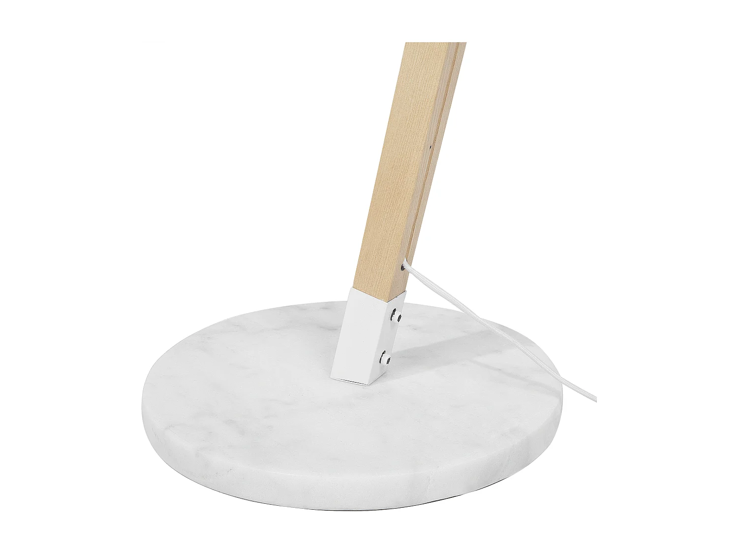 Lampadaire HETTON Réglable Bois de chêne Blanc