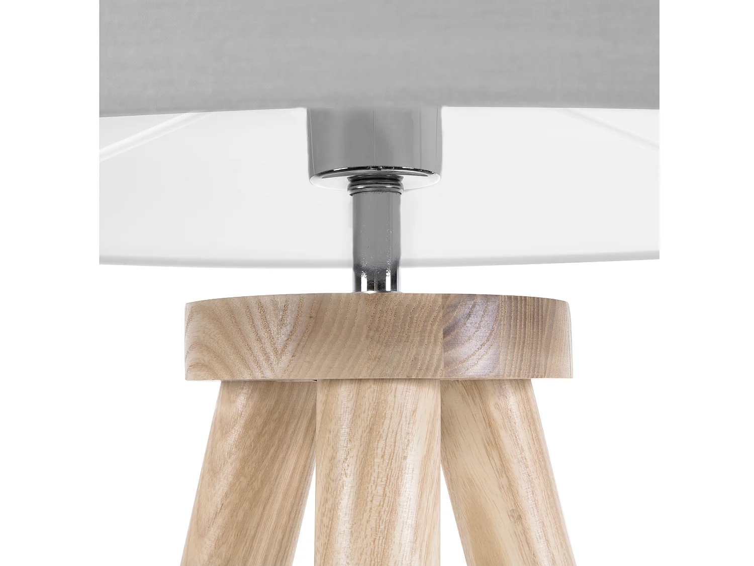 Lampa podłogowa NITRA Drewno dębowe Szary