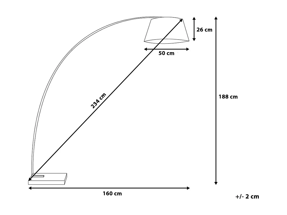 Lampa podłogowa BENUE Metal Czarny