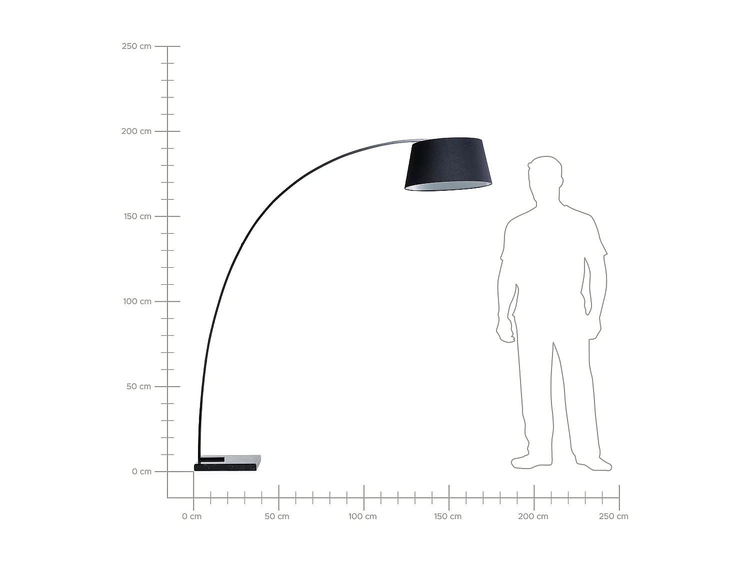 Lampa podłogowa BENUE Metal Czarny