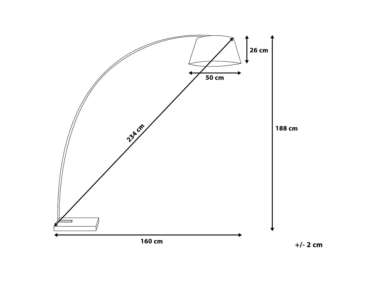 Staande lamp BENUE Metaal Zwart