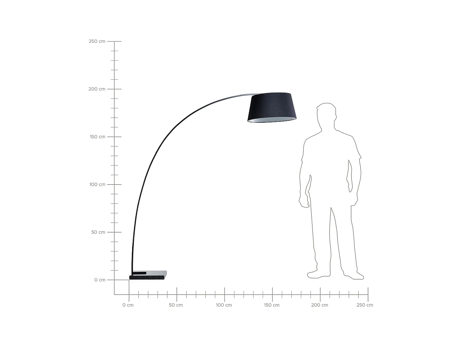 Staande lamp BENUE Metaal Zwart