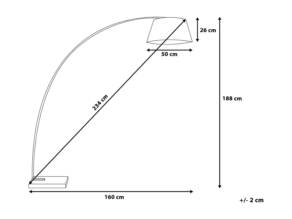 Lampadaire BENUE Métal Noir