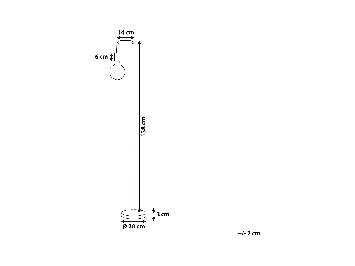 Staande lamp SAVENA Metaal Goud