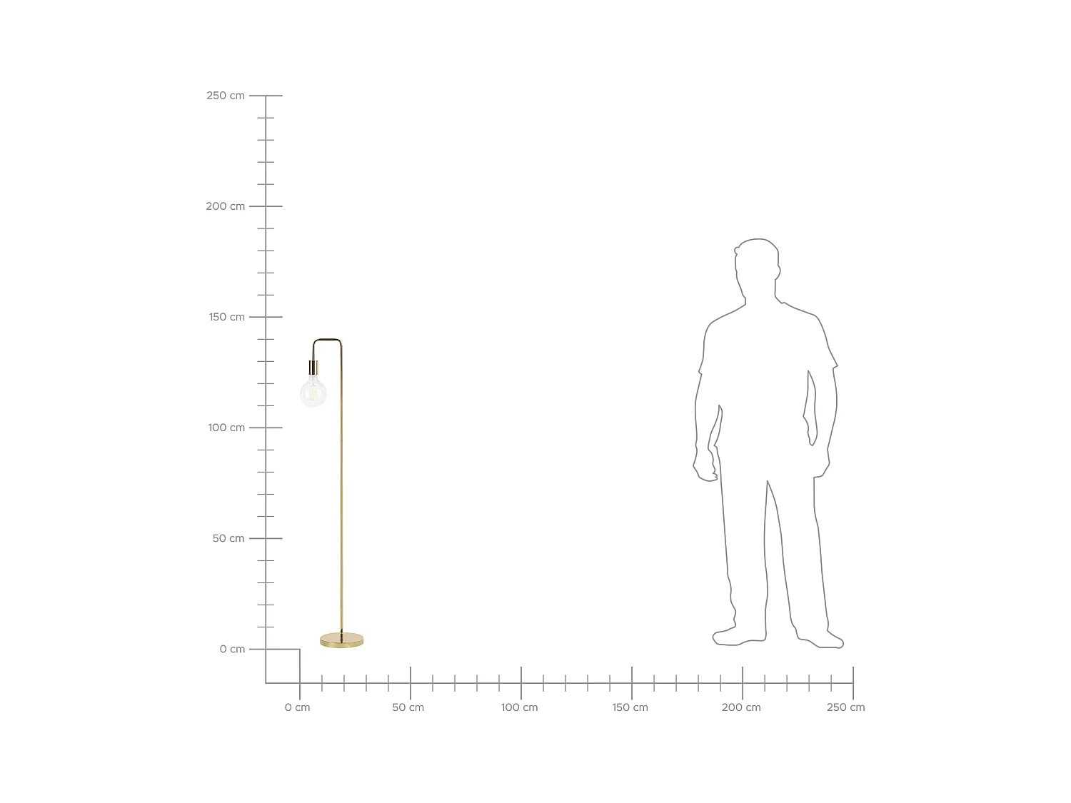 Staande lamp SAVENA Metaal Goud