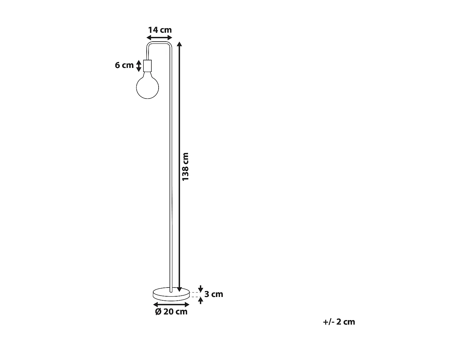 Staande lamp SAVENA Metaal Goud
