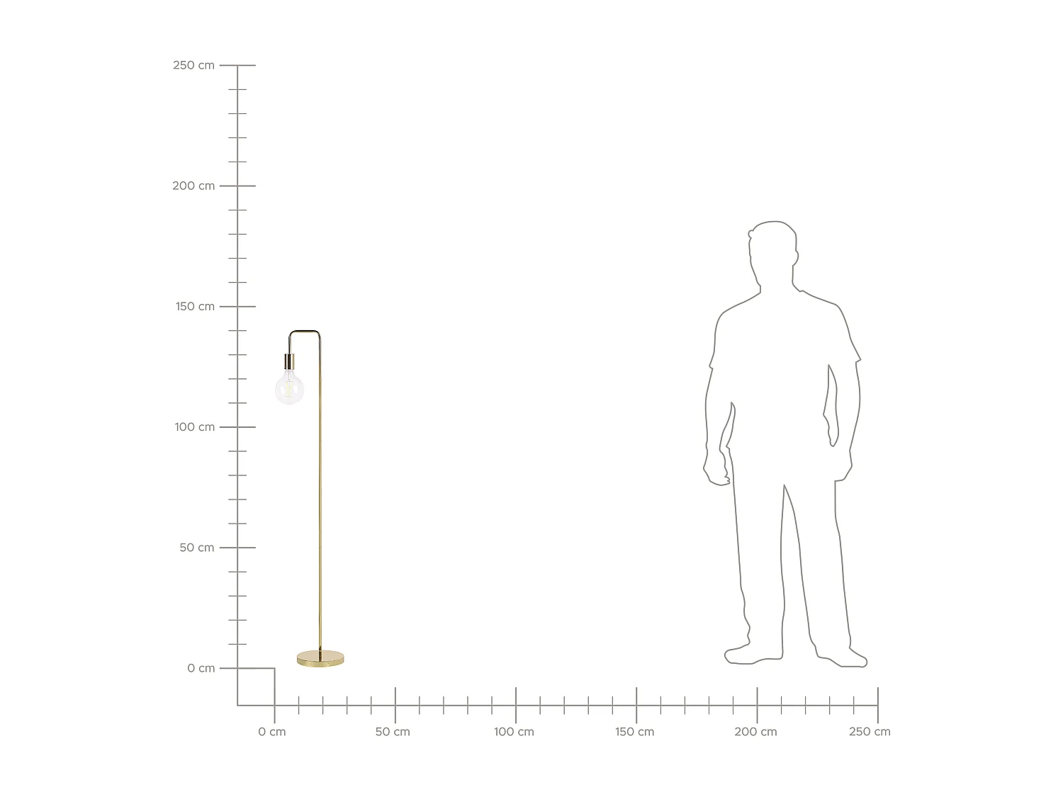 Staande lamp SAVENA Metaal Goud