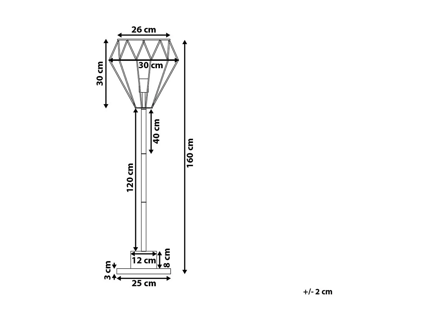 Lampa podłogowa MOONI Metal Mosiężny
