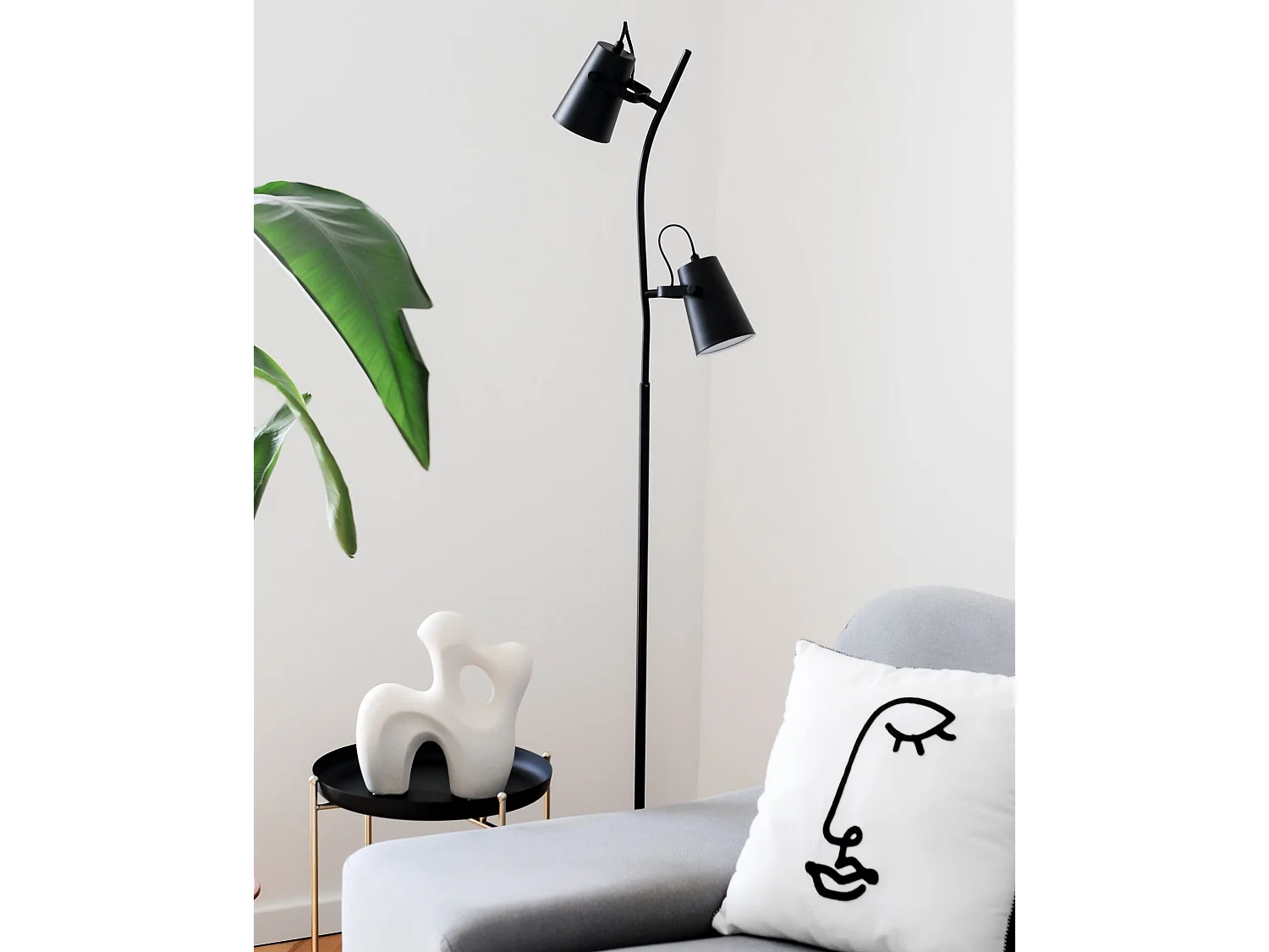 Staande lamp zwart FLINT