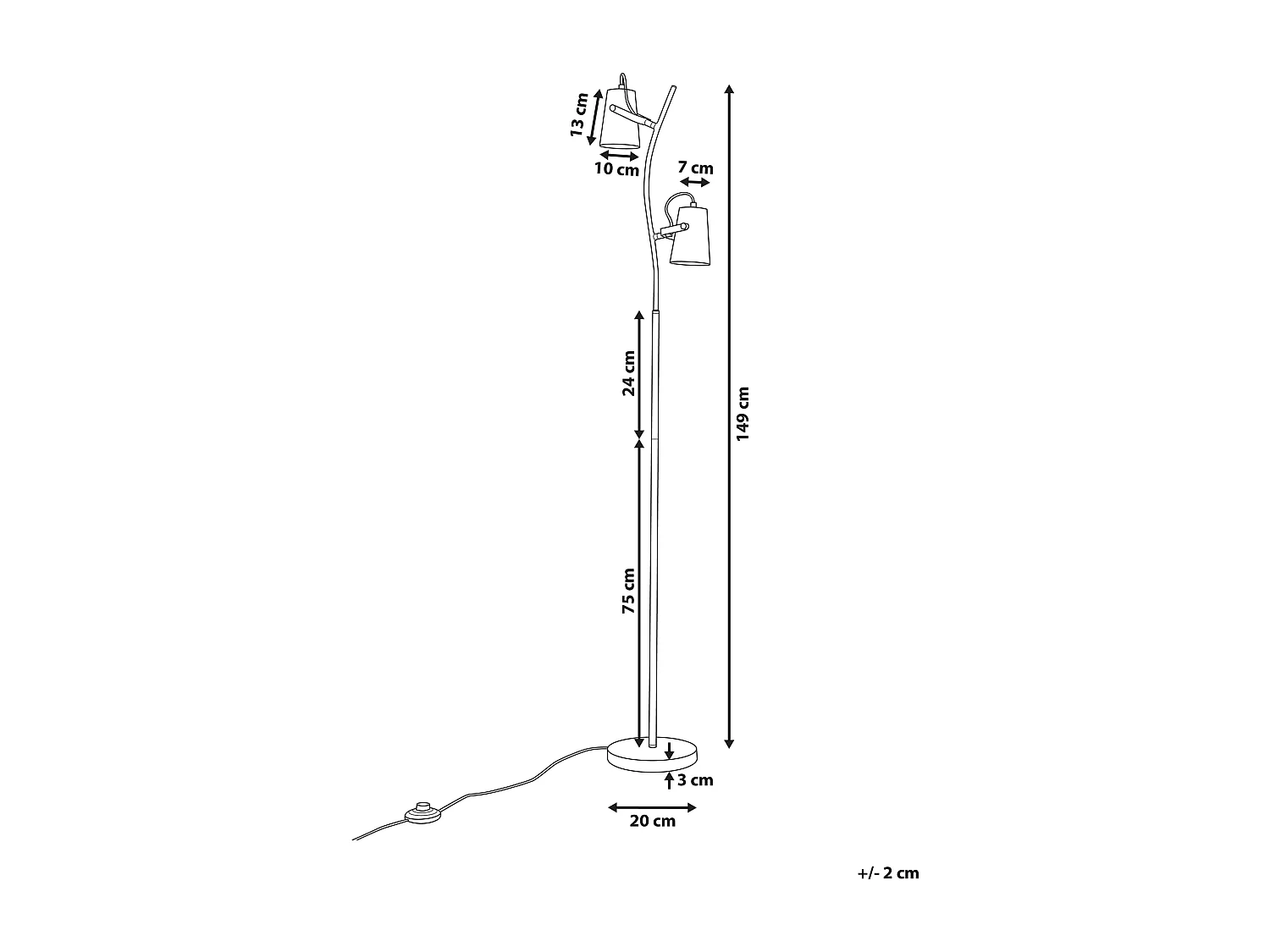 Staande lamp zwart FLINT