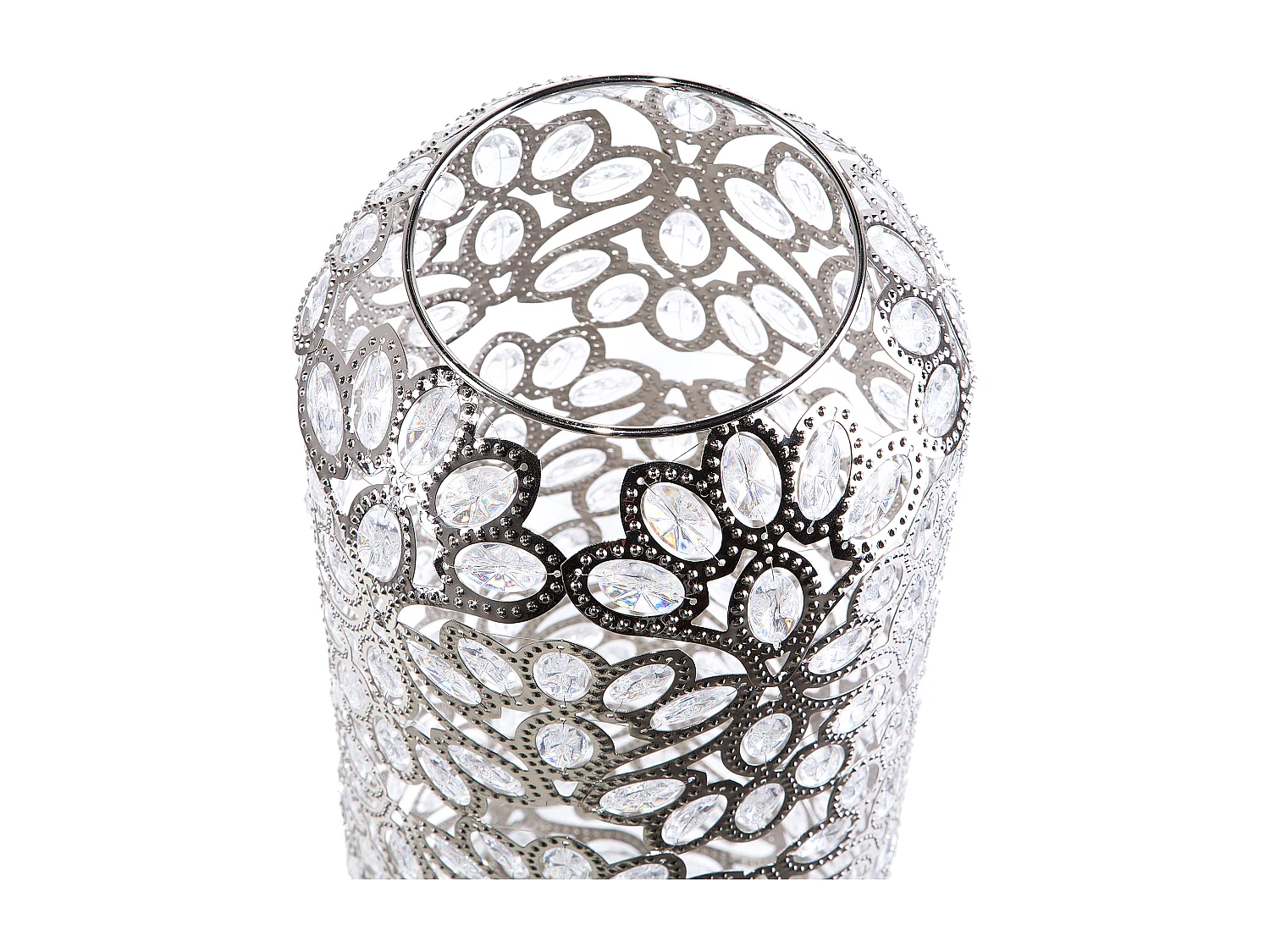 Stehleuchte Metall silber Laternenform marokkanisch orientalisch Blumen Volta