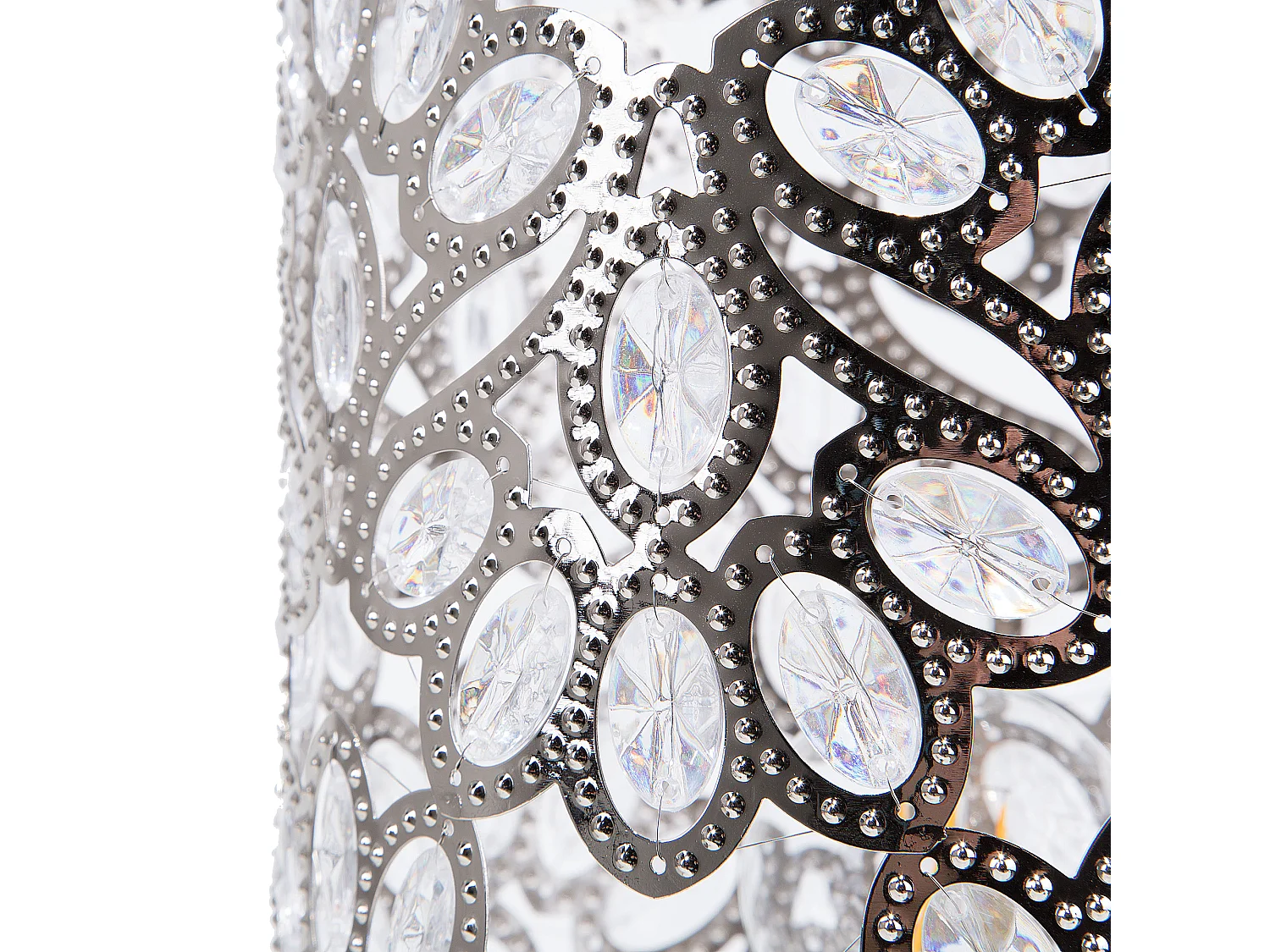 Stehleuchte Metall silber Laternenform marokkanisch orientalisch Blumen Volta