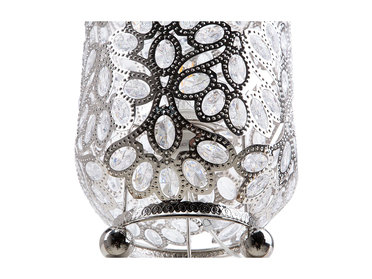 Stehleuchte Metall silber Laternenform marokkanisch orientalisch Blumen Volta