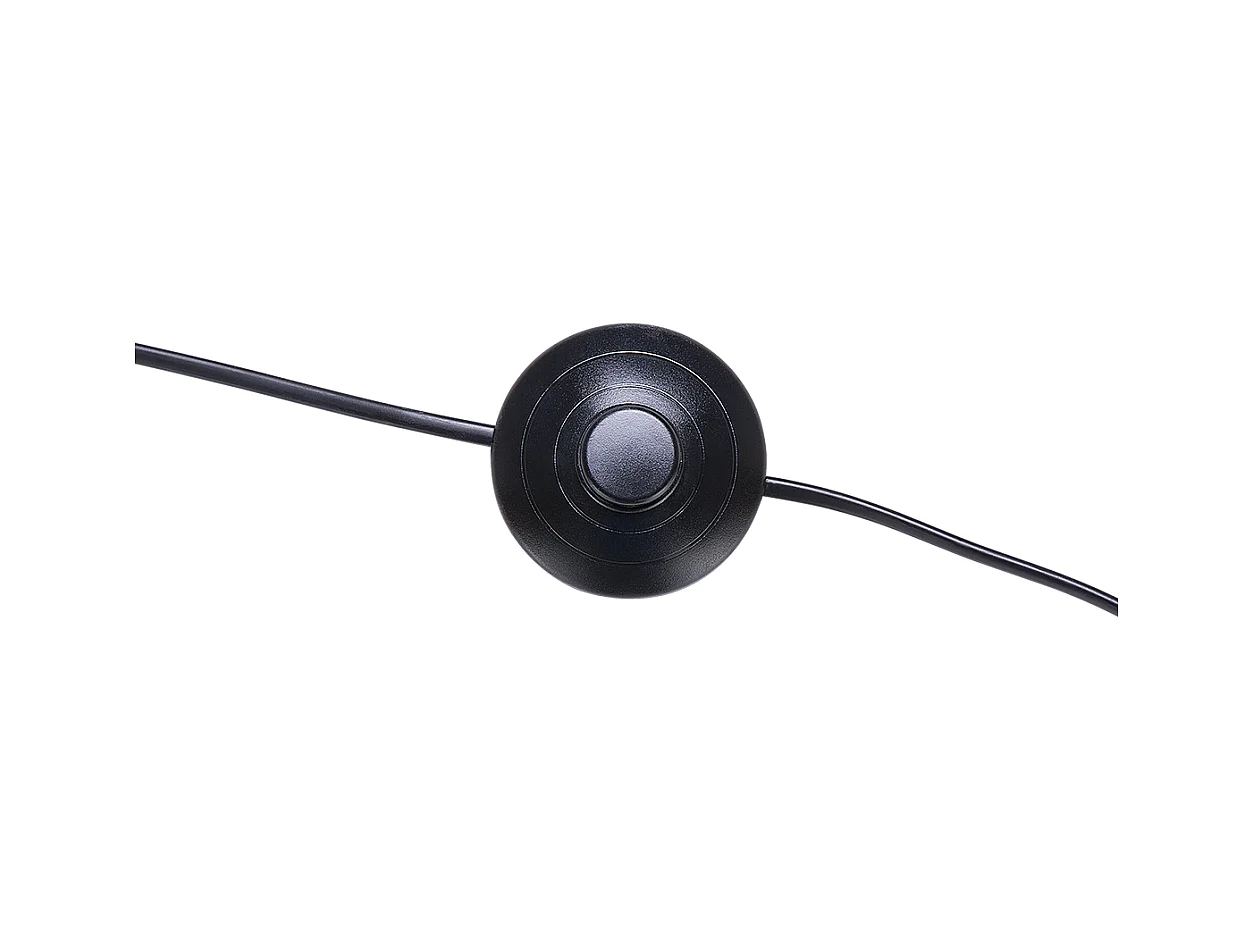 Elegante Stehlampe Dreifuß Lampenschirm aus Polybaumwolle Schwarz Stiletto